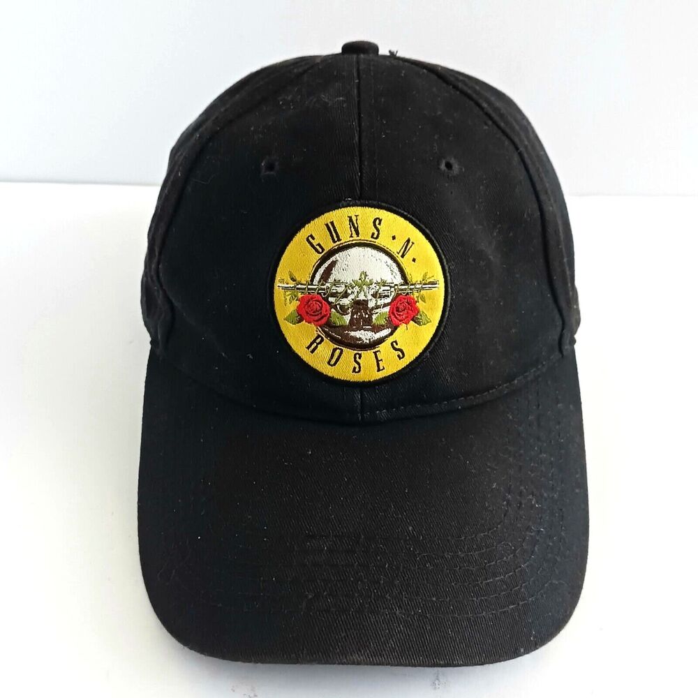 Guns N Roses Blk Cotton Strapback Hat Logo Bravada Merch O/S